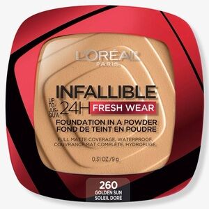 New L’Oréal Infallible Fresh Wear Matte Powder Finish Foundation Golden Sun 260